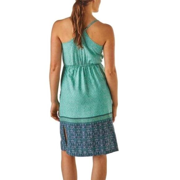 Patagonia Lost Wildflower Sunburst Crux Midi Dress L Green - Picture 3 of 12